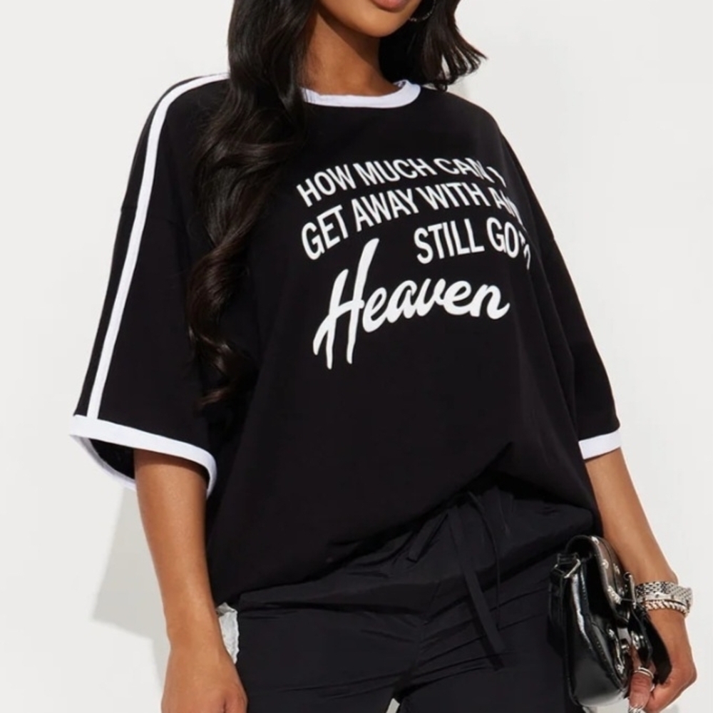 Black Graphic Women's Top